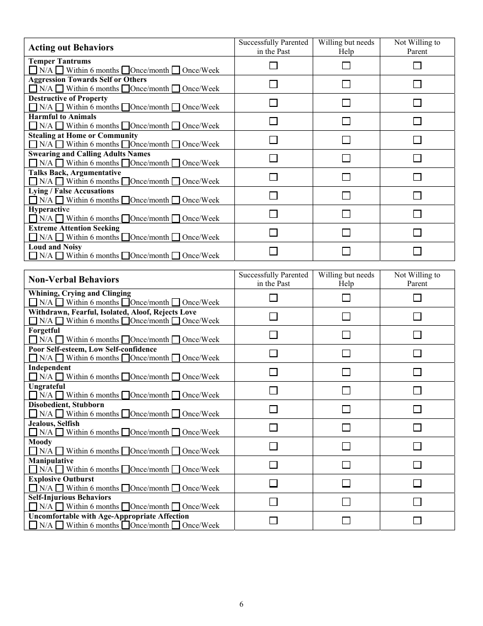 Form CFS2017 Child / Caregiver Matching Tool - Illinois, Page 6