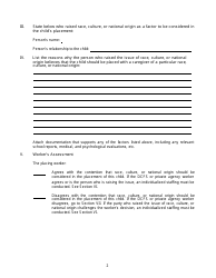Form CFS2018 Inter-Ethnic Placement Act Assessment Form - Illinois, Page 2