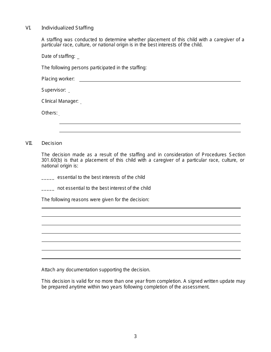 Form CFS2018 Inter-Ethnic Placement Act Assessment Form - Illinois, Page 3