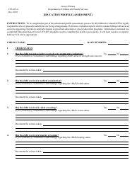 Form CFS407-4 &quot;Education Profile (Assessment)&quot; - Illinois