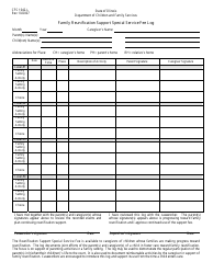 Form CFS1042-L Family Reunification Support Special Service Fee Log - Illinois