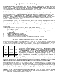 Form CFS1042-L Family Reunification Support Special Service Fee Log - Illinois, Page 2