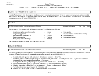 Form CFS2025 &quot;Home Safety Checklist for Intact and Permanency Workers&quot; - Illinois, Page 12