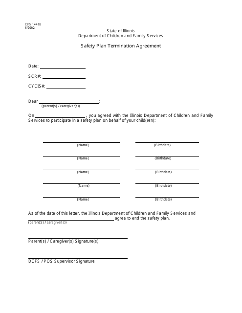 Form CFS1441-B  Printable Pdf