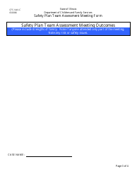 Form CFS1441-C &quot;Safety Plan Team Assessment Meeting Form&quot; - Illinois, Page 3