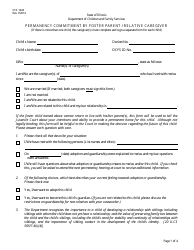Document preview: Form CFS1443 Permanency Commitment by Foster Parent / Relative Caregiver - Illinois