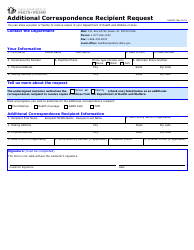 Form HW2007 &quot;Additional Correspondence Recipient Request&quot; - Idaho