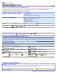 Form HW0592 Change Report Form - Idaho