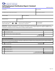 Form HW2020 Self-employment Verification Report- Itemized (Sole Proprietorship) - Idaho
