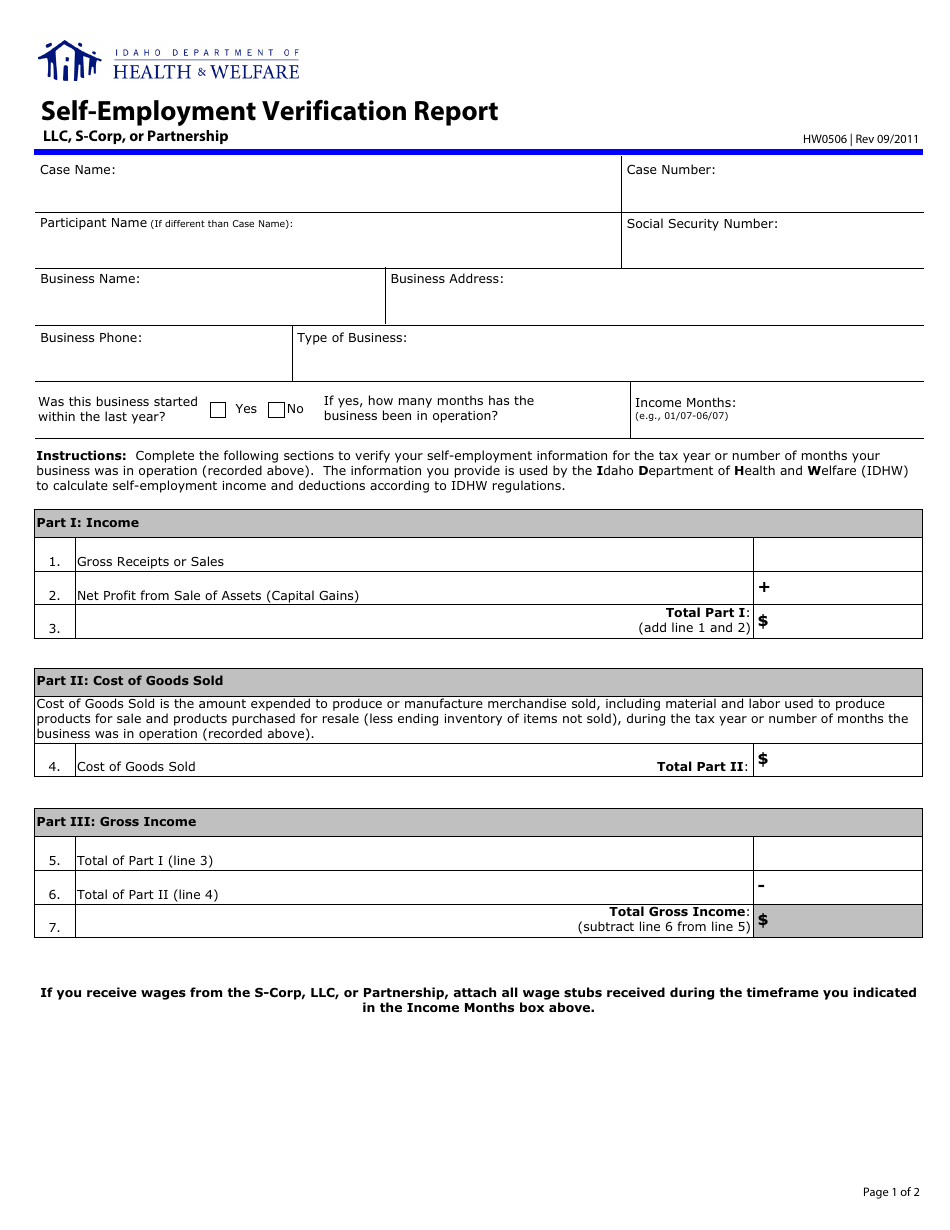 Form Hw0506 Fill Out Sign Online And Download Fillable Pdf Idaho Templateroller 3577