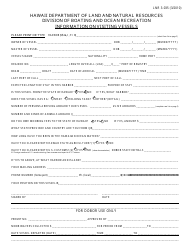 Form LNR3-035 &quot;Registration for Visiting Vessels&quot; - Hawaii