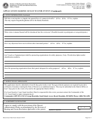 Application for Marine Ocean Water Event - Hawaii, Page 2