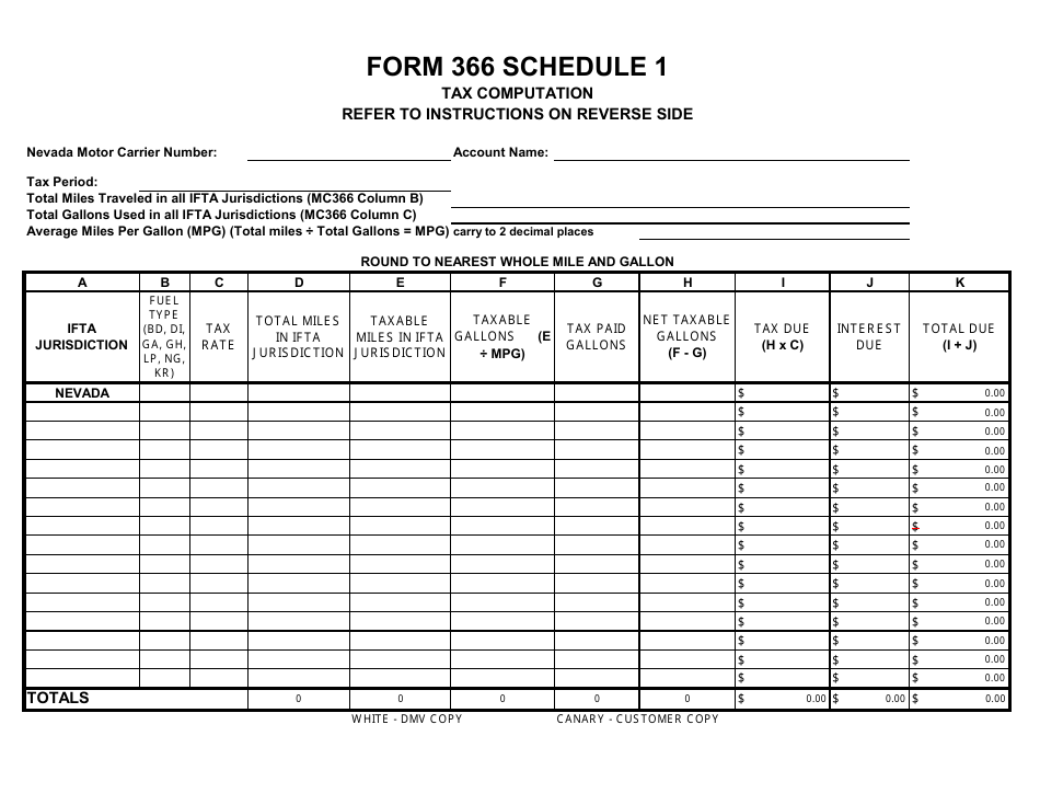 Form MC366 Nevada Ifta Tax Return - Nevada, Page 4