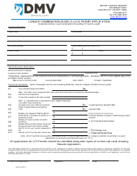 Document preview: Form MC098 Longer Combination Vehicle (Lcv) Permit Application - Nevada