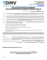 Form MC208 Application for Intrastate Commerce for the Transportation of Property Pursuant to Nrs 706 - Nevada, Page 2