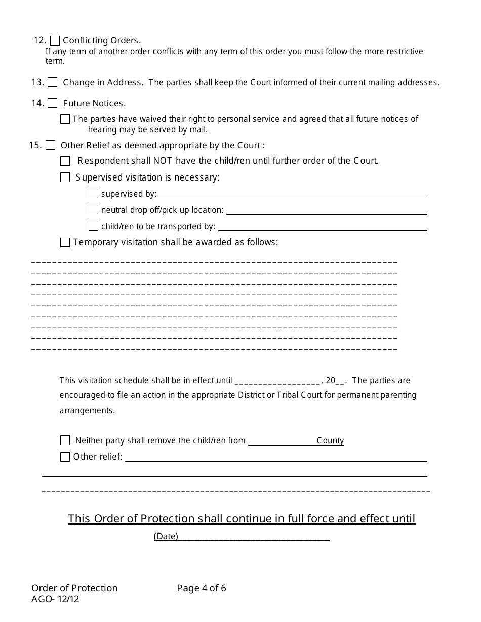 Order of Protection - Montana, Page 4