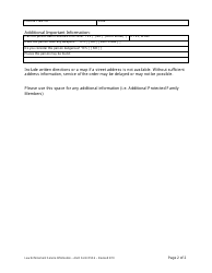 AGO Form OVS6 &quot;Law Enforcement Service Information&quot; - Montana, Page 2