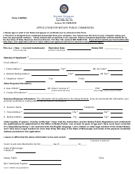 Document preview: Form 11NP001 Application for Notary Public Commission - Mississippi