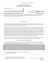 Document preview: Form DET-01.03 Universal Petition for Redetermination - Nevada