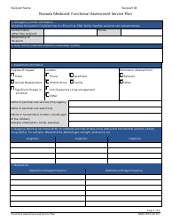 Form NMO-7073 &quot;Nevada Medicaid: Functional Assessment Service Plan&quot; - Nevada, Page 2