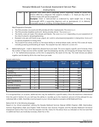 Instructions for Form NMO-7073 &quot;Nevada Medicaid: Functional Assessment Service Plan&quot; - Nevada, Page 10