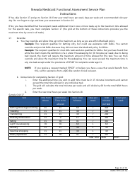 Instructions for Form NMO-7073 &quot;Nevada Medicaid: Functional Assessment Service Plan&quot; - Nevada, Page 11