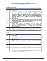 Instructions for Form NMO-7073 &quot;Nevada Medicaid: Functional Assessment Service Plan&quot; - Nevada, Page 4