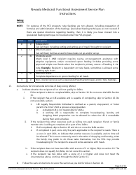 Instructions for Form NMO-7073 &quot;Nevada Medicaid: Functional Assessment Service Plan&quot; - Nevada, Page 6