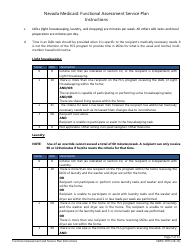 Instructions for Form NMO-7073 &quot;Nevada Medicaid: Functional Assessment Service Plan&quot; - Nevada, Page 7