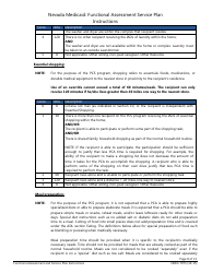 Instructions for Form NMO-7073 &quot;Nevada Medicaid: Functional Assessment Service Plan&quot; - Nevada, Page 8