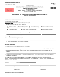 Form X-7 &quot;Statement of Change of Registered Agent by Entity&quot; - Hawaii