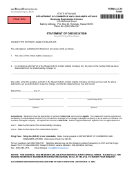 Document preview: Form LLC-10 Statement of Dissociation - Hawaii