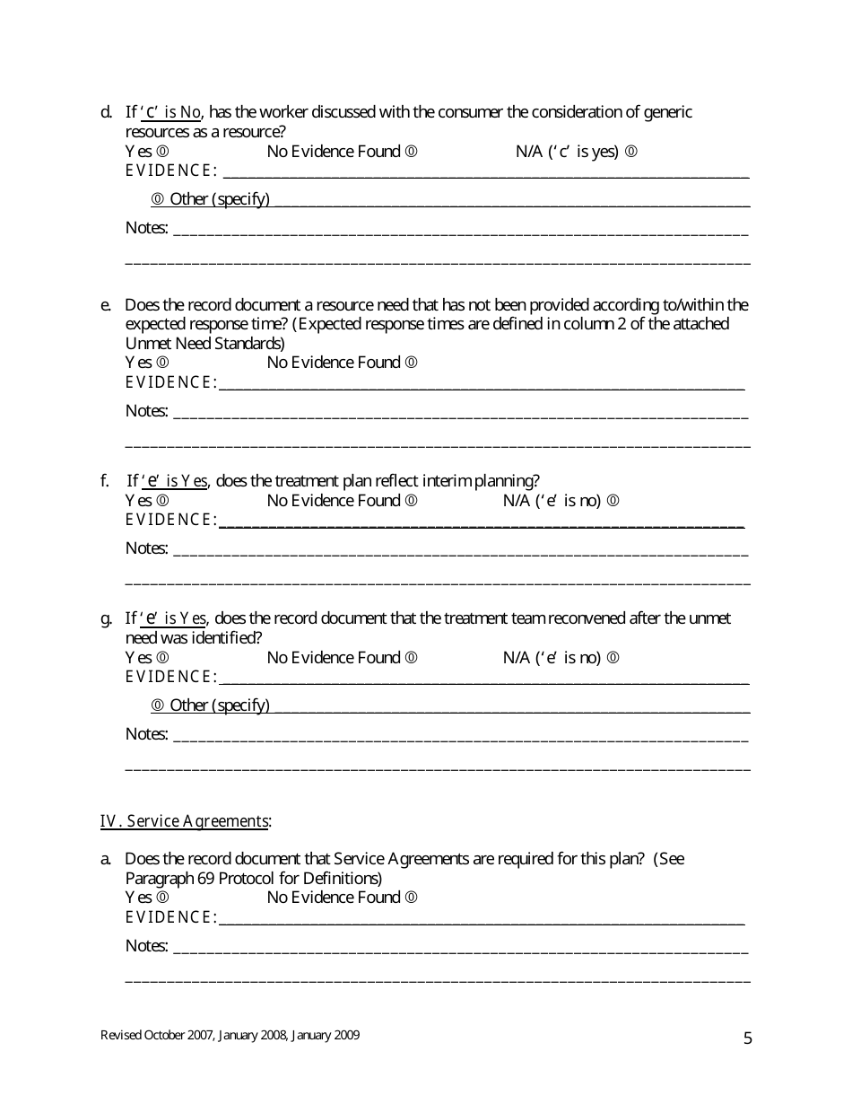 Class Member Treatment Planning Review - Maine, Page 5