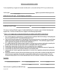 Document preview: Service Agreement Form - Maine