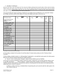 Form CAO FL3 Parenting Plan - Idaho, Page 3