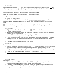Form CAO FL3 Parenting Plan - Idaho, Page 4