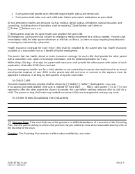 Form CAO FL3 Parenting Plan - Idaho, Page 5