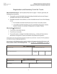 Form CTS-06 &quot;Registration and Inventory Form for Trusts&quot; - Michigan