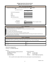 Form CTS-06 Registration and Inventory Form for Trusts - Michigan, Page 4
