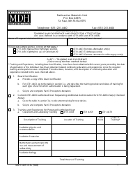 Document preview: MDH Form 313S Authorized User Training and Experience and Preceptor Attestation - Minnesota