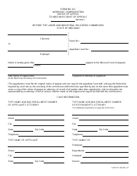 Form 8-C Workers&#039; Compensation Notice of Appeal to Missouri Court of Appeals - Missouri