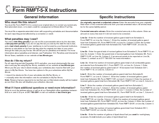 Document preview: Instructions for Form RMFT-5-X Amended Return/Claim for Credit - Motor Fuel Tax for Distributors/Suppliers - Illinois