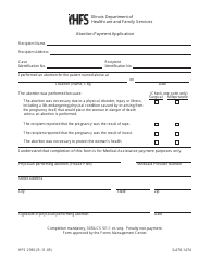 Document preview: Form HFS2390 (IL478-1474) Abortion Payment Application - Illinois