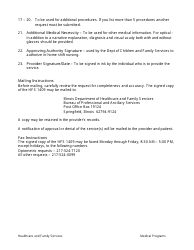 Instructions for Form HFS1409 Prior Approval Request Form - Illinois, Page 3