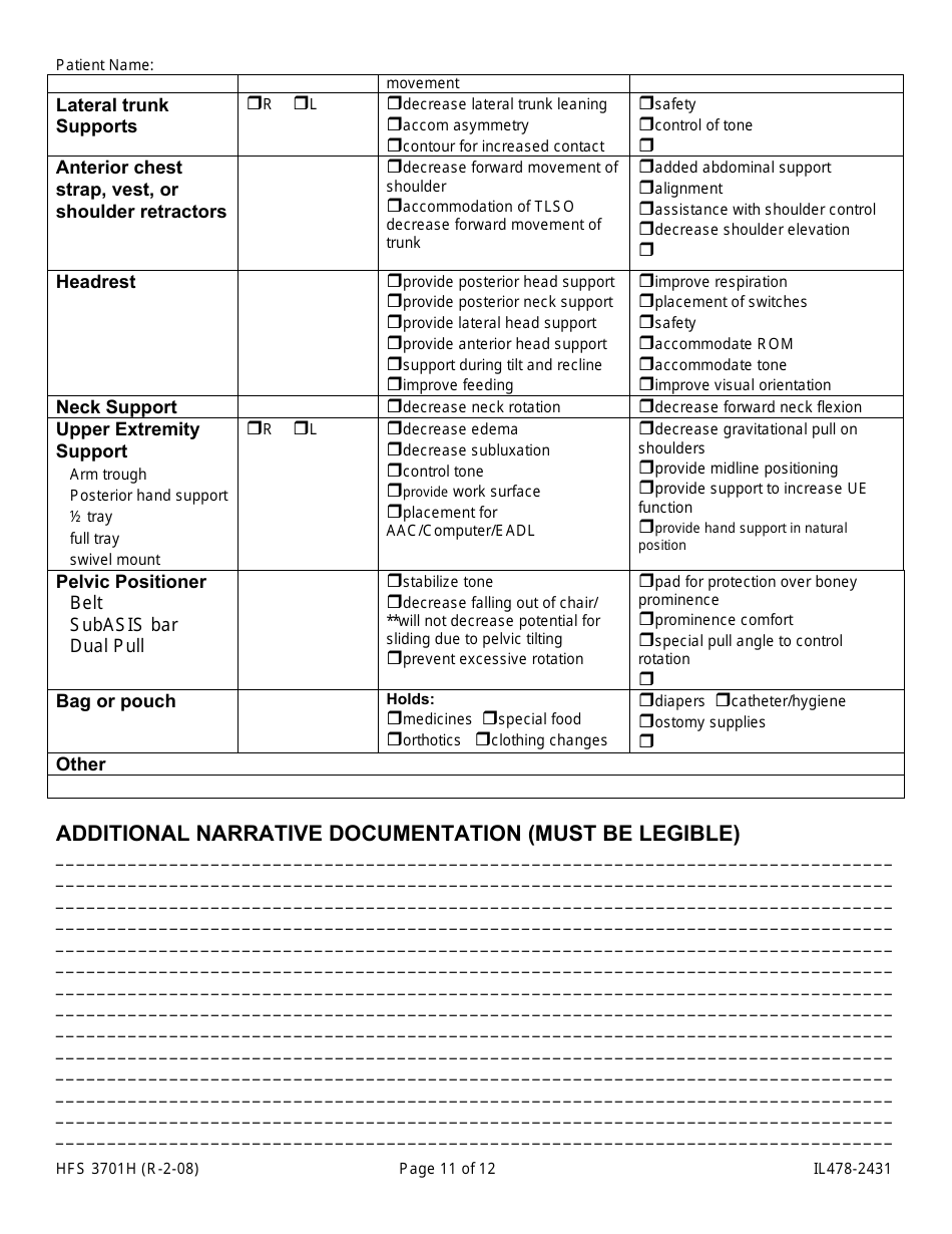 Form HFS3701H (IL4782431) Fill Out, Sign Online and Download