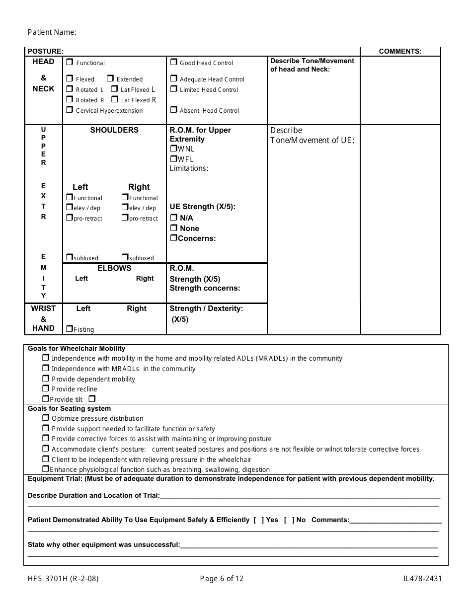 Form HFS3701H (IL478-2431) - Fill Out, Sign Online and Download ...