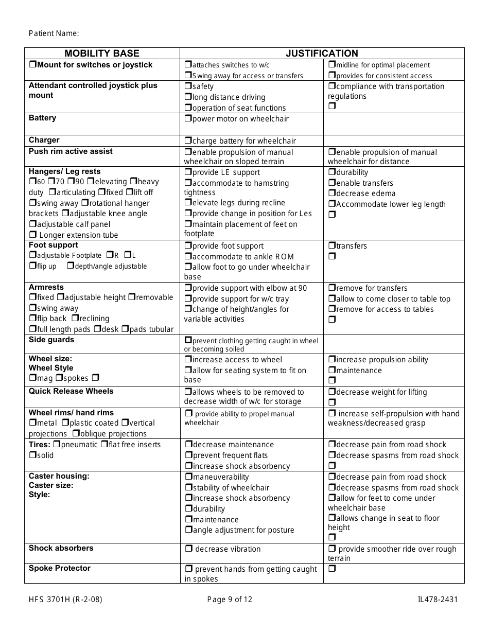 Form HFS3701H (IL4782431) Fill Out, Sign Online and Download