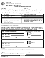 Document preview: Form HFS3859 Statement of Identity - Illinois