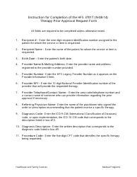 Instructions for Form HFS3701T Therapy Prior Approval Request Form - Illinois