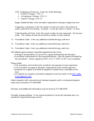 Instructions for Form HFS3701T Therapy Prior Approval Request Form - Illinois, Page 2